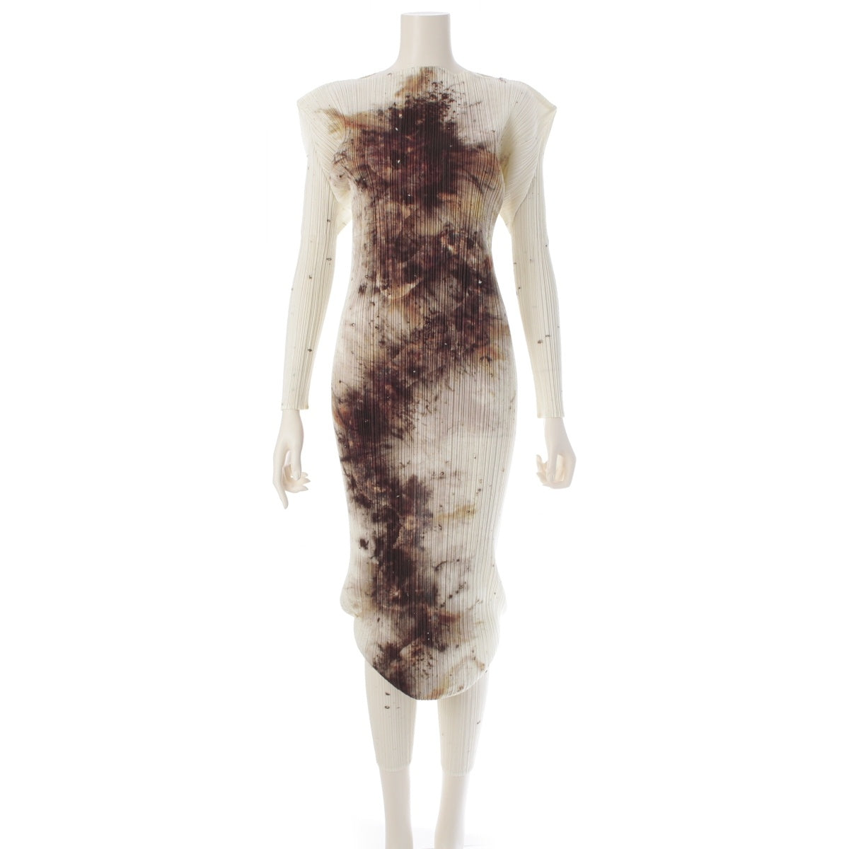 PLEATS PLEASE ISSEY  CAI GUO QIANG Dragon dress PP97-JI071 Ivory 3