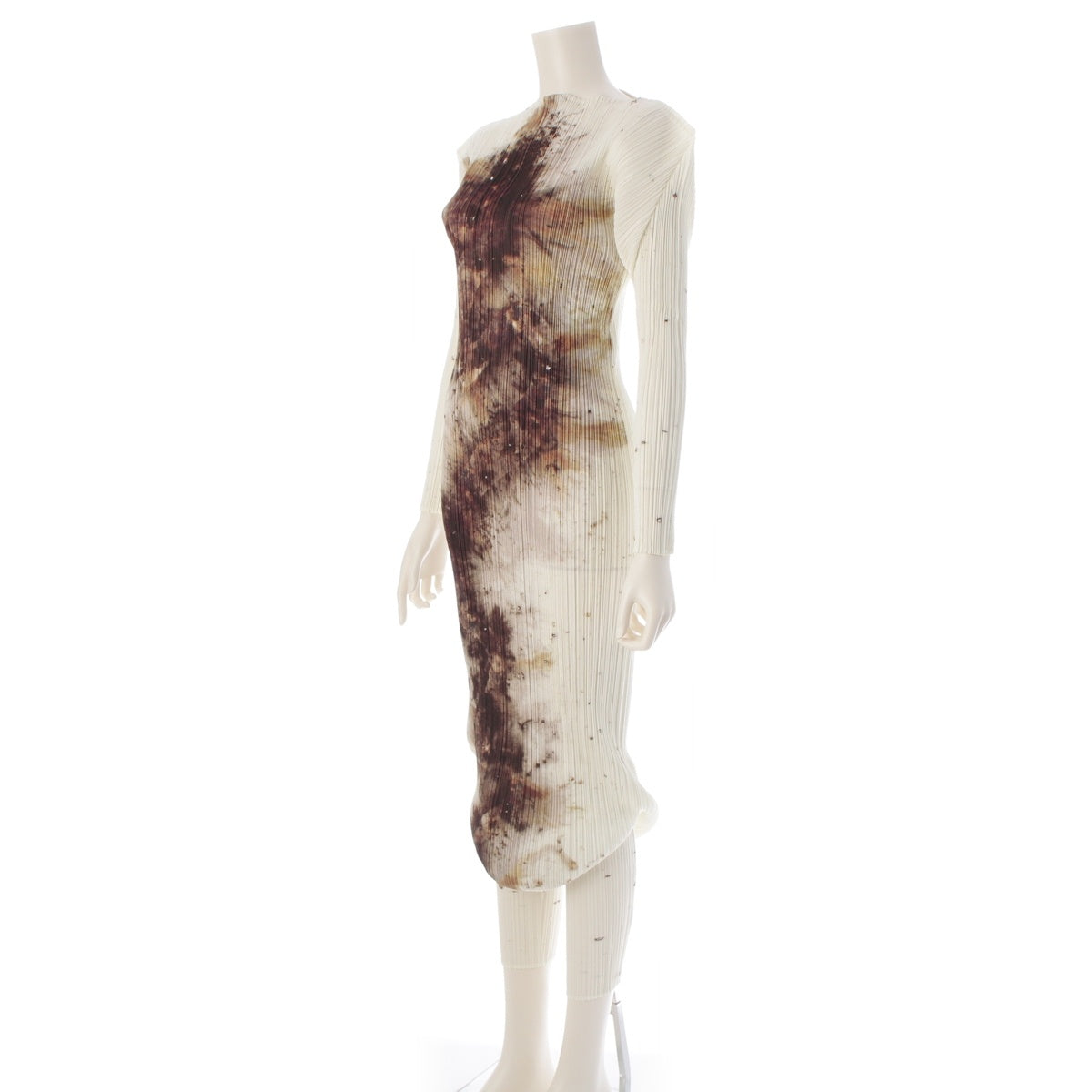 PLEATS PLEASE ISSEY  CAI GUO QIANG Dragon dress PP97-JI071 Ivory 3