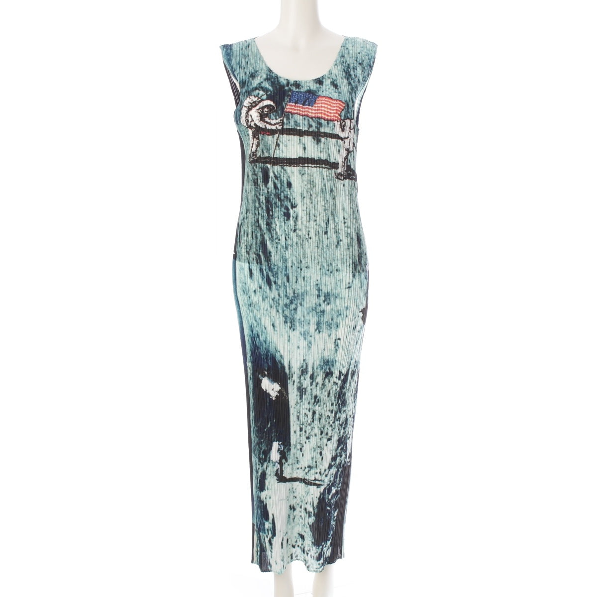 PLEATS PLEASE ISSEY  Apollo space moon landing one piece PP92-JH094 blue 4