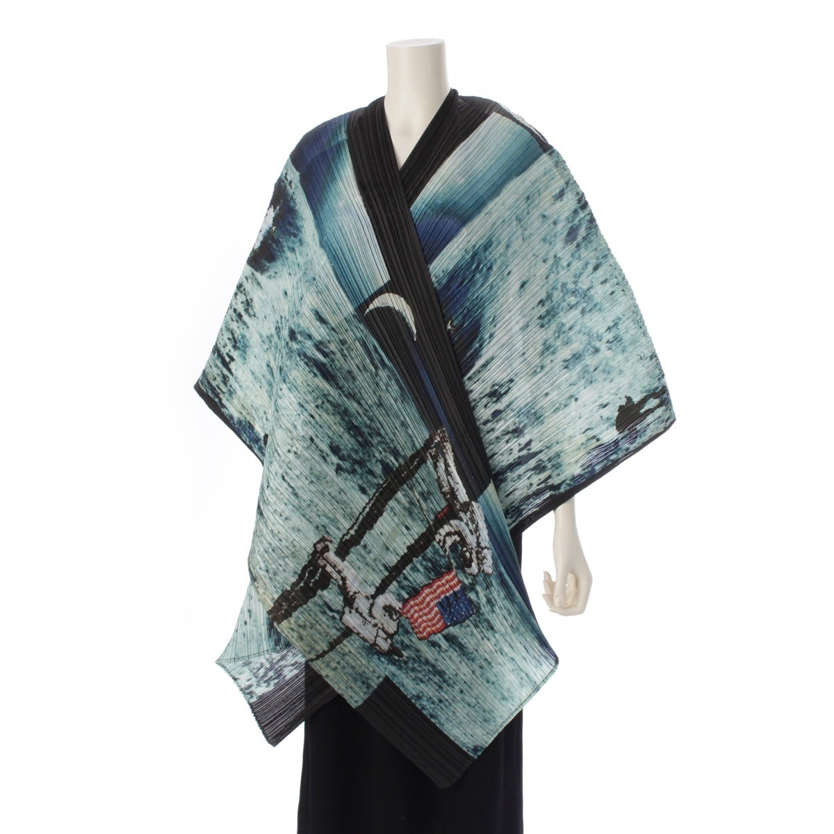 PLEATS PLEASE ISSEY  Apollo 11 space moon surface Stall PP91-AD060 blue