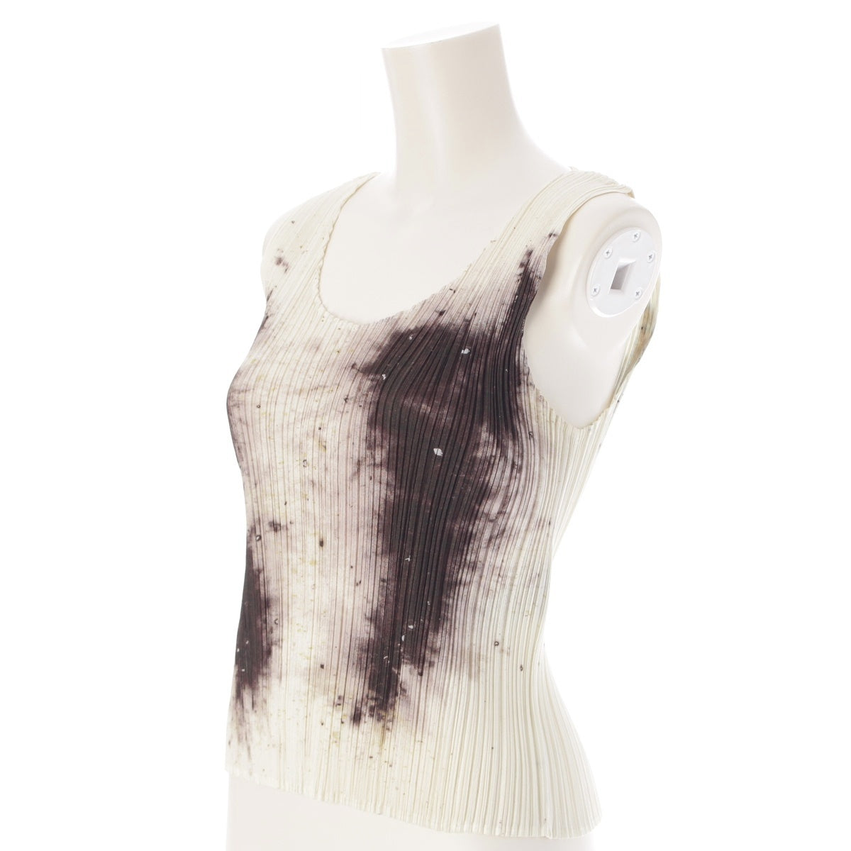 PLEATS PLEASE ISSEY  CAI GUO QIANG Dragon Sleeveless tops PP97-JK071 White system 3