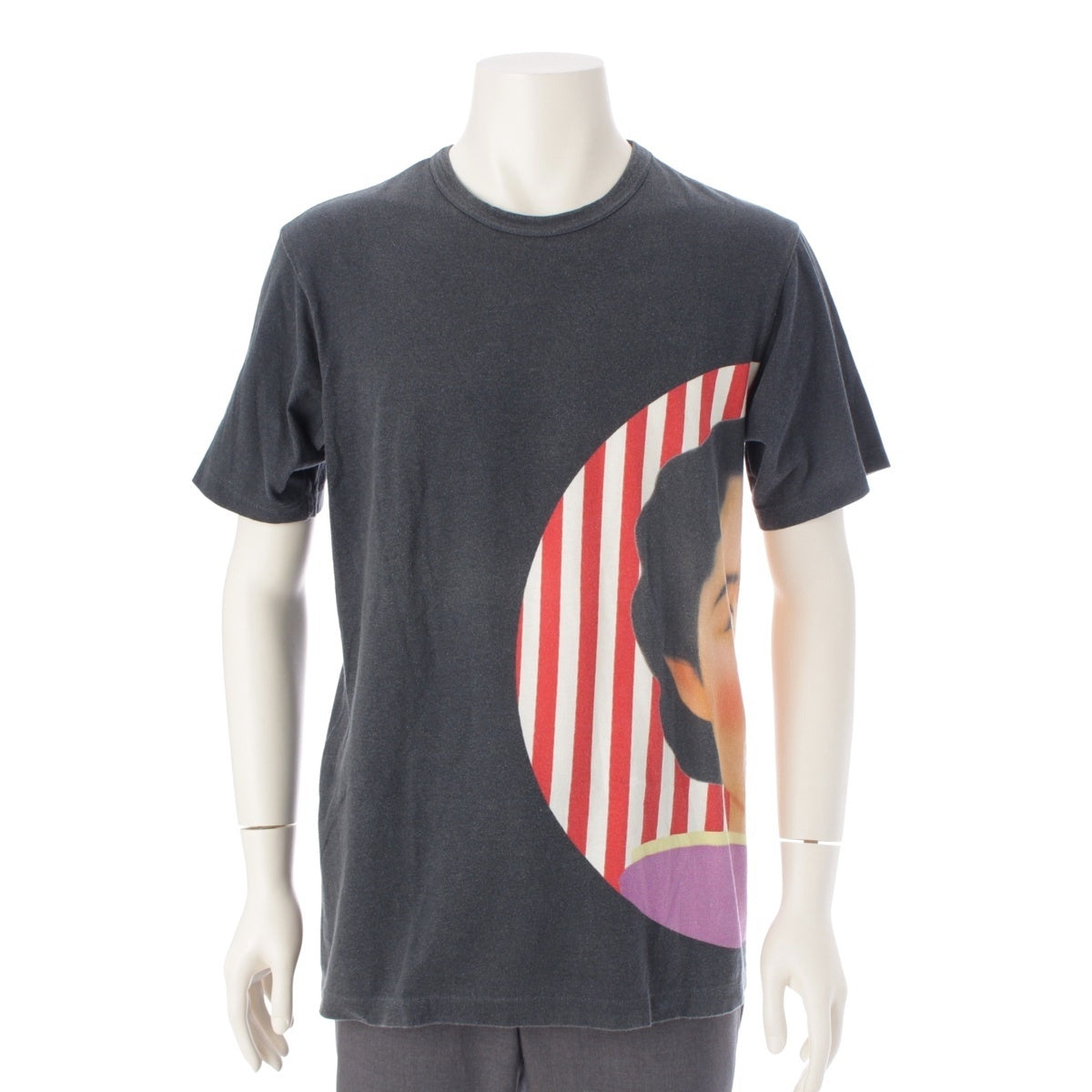 Yohji Yamamoto POUR HOMME Actress Saeko Tsuemura short-sleeved T-shirt Cut tops black 2