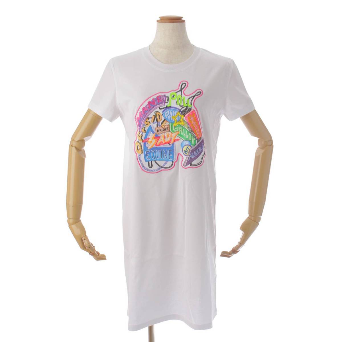 HERMES cotton Chevroscope Embroidered Short Sleeve one piece H3E4507DH9034 white 34