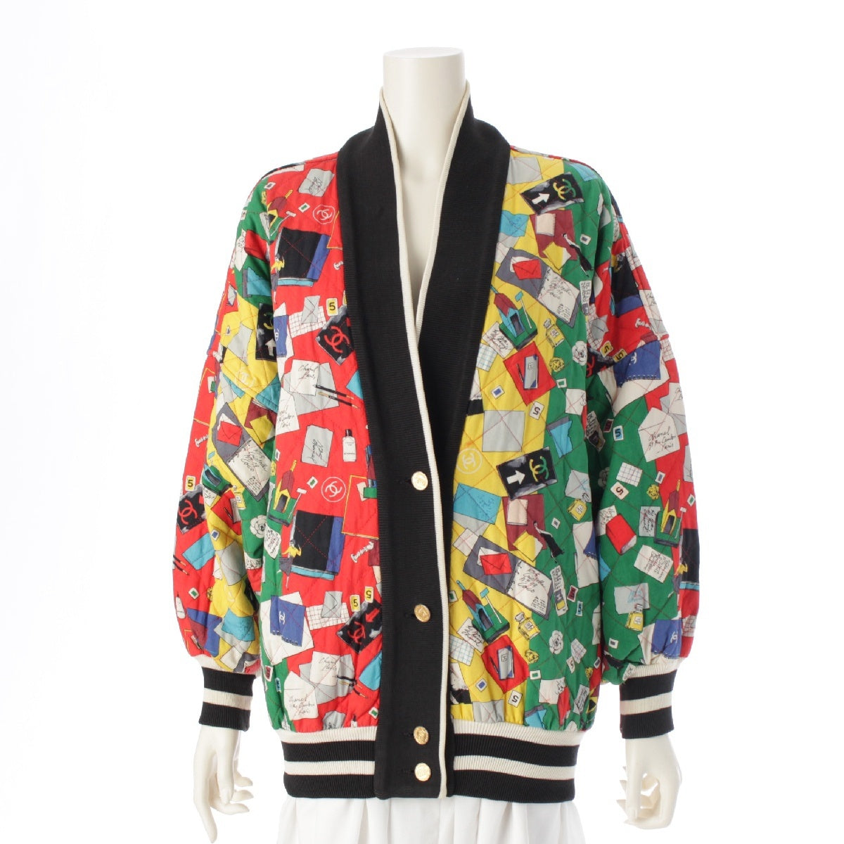 CHANEL 80s～90s Vintage Graphic Print cardigan Jacket multicolor