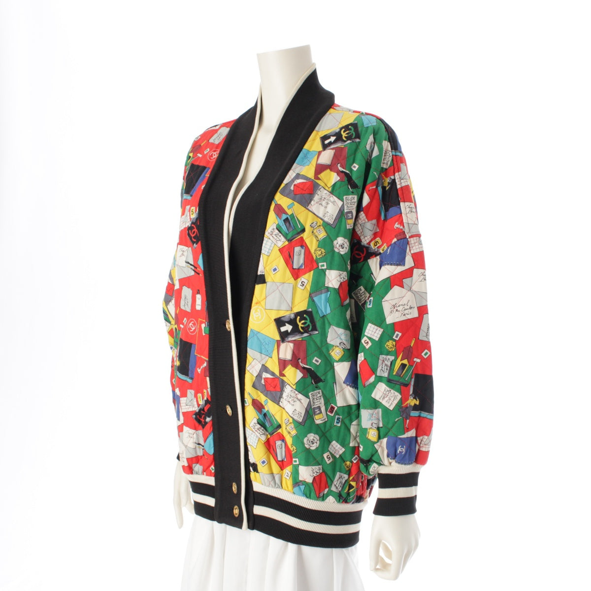 CHANEL 80s～90s Vintage Graphic Print cardigan Jacket multicolor