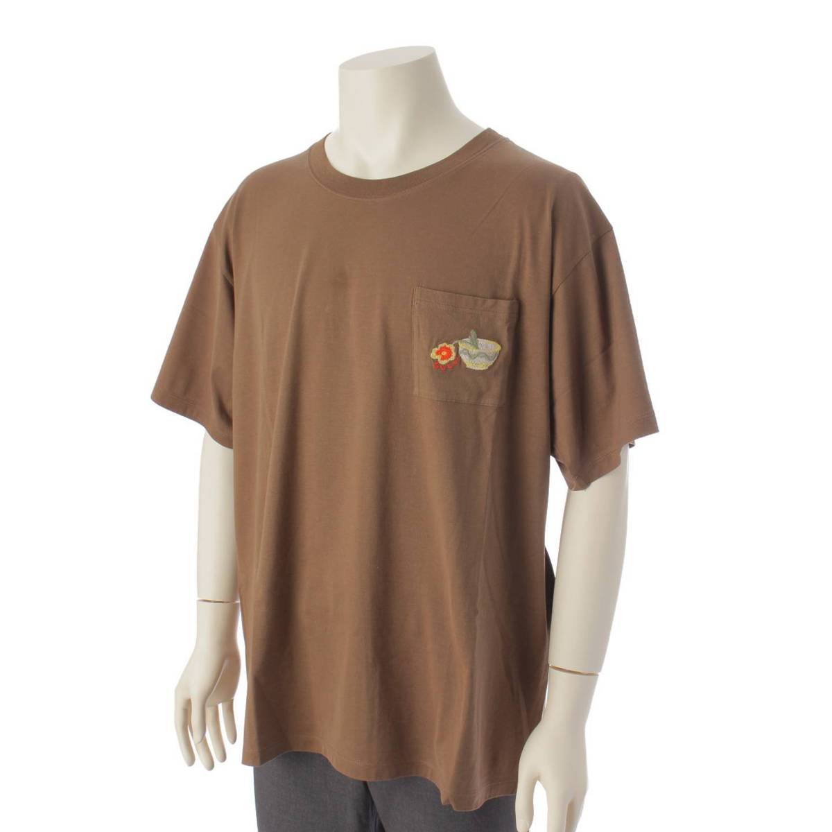 GUCCI cotton LOVELIGHT Short sleeve T-shirt 708678 Brown L