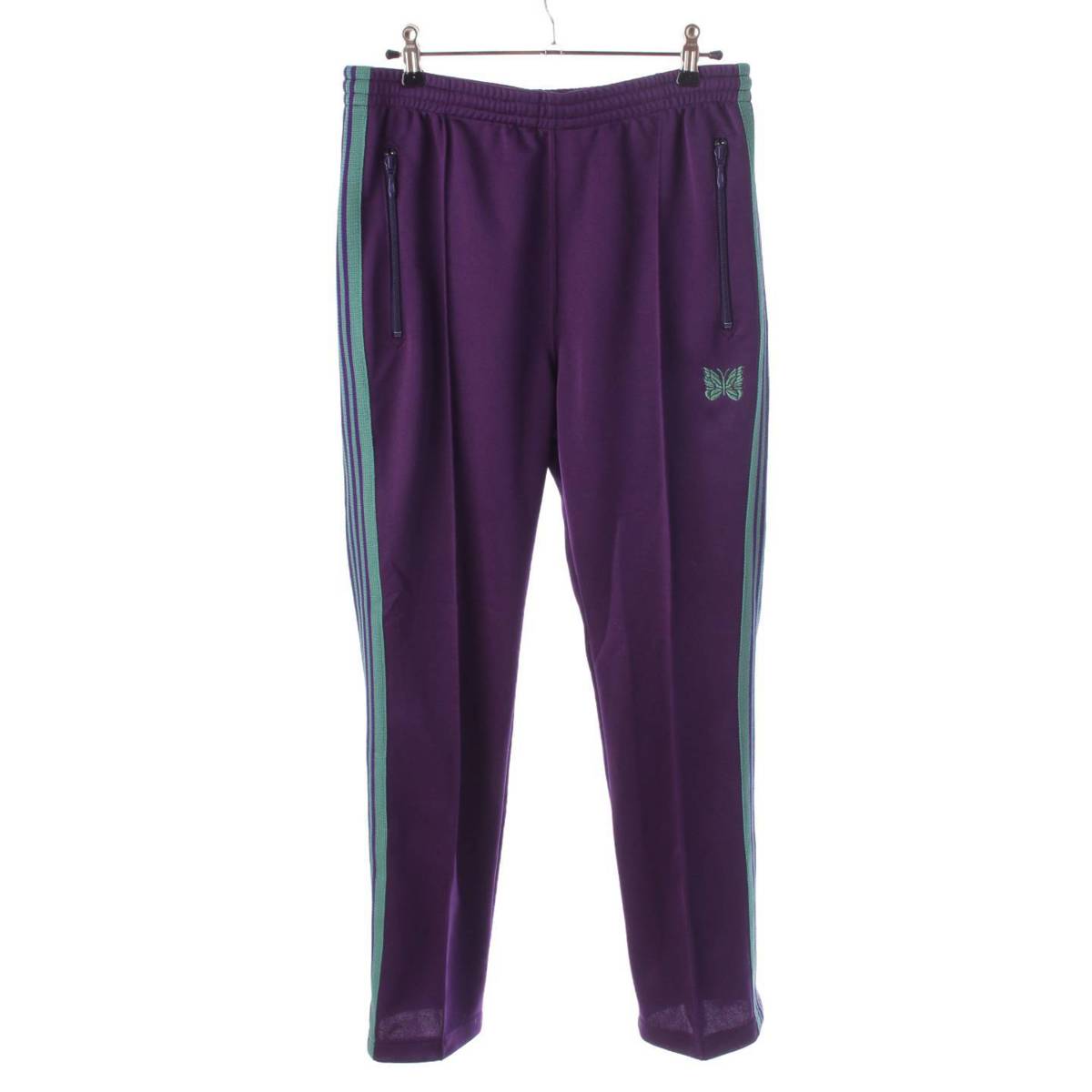 [Needles] Narrow Track Pants, Jersey Pants, IN182, Purple, S, [Used], [Authenticated and Guaranteed Authentic], 195855