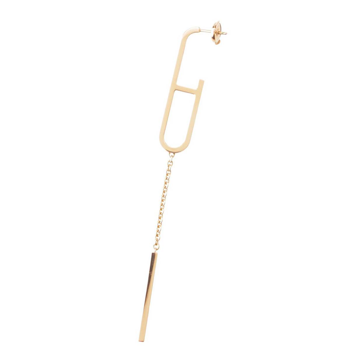 [Hermes] Hermes Ever Chaine d'Ancre Single Ear Pierce 750PG Pink Gold 8.5g [Used] [Authenticated and Guaranteed Authentic] 196956