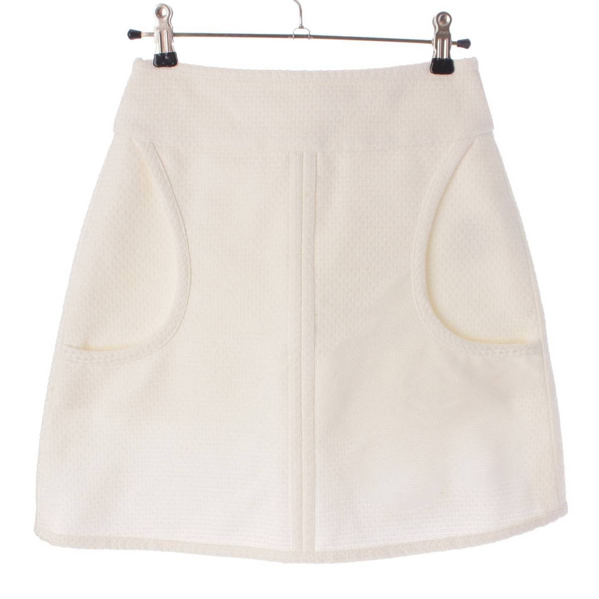 [Chanel] Chanel Sport COCO Mark Flower Cotton Skirt P35253 White 34 [Used] [Authenticated and Guaranteed Authentic] 198153