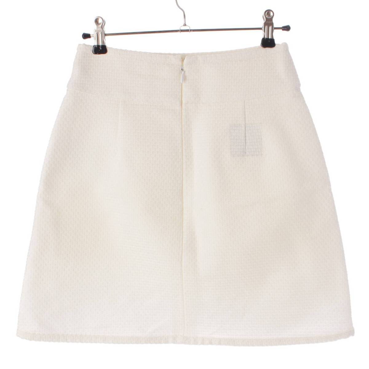 [Chanel] Chanel Sport COCO Mark Flower Cotton Skirt P35253 White 34 [Used] [Authenticated and Guaranteed Authentic] 198153