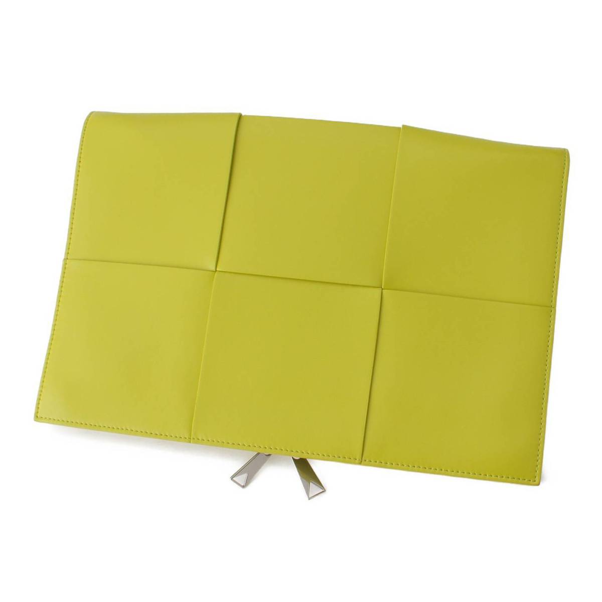 [Bottega Veneta] Bottega Veneta Maxi INTRECCIATO Arco Leather Document Case Clutch Bag Kiwi [Used] [Authenticated and Guaranteed Authentic] 198322