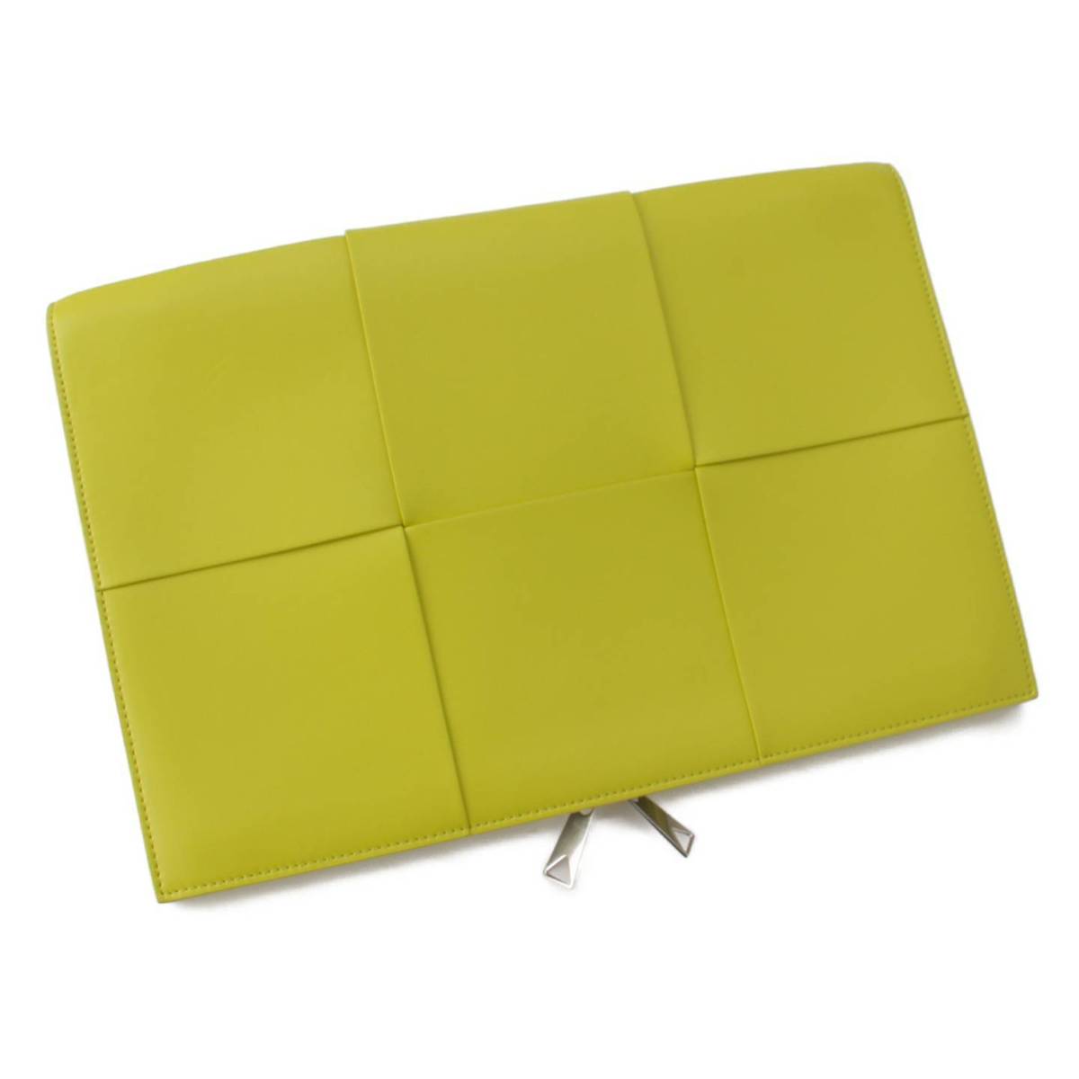 [Bottega Veneta] Bottega Veneta Maxi INTRECCIATO Arco Leather Document Case Clutch Bag Kiwi [Used] [Authenticated and Guaranteed Authentic] 198322