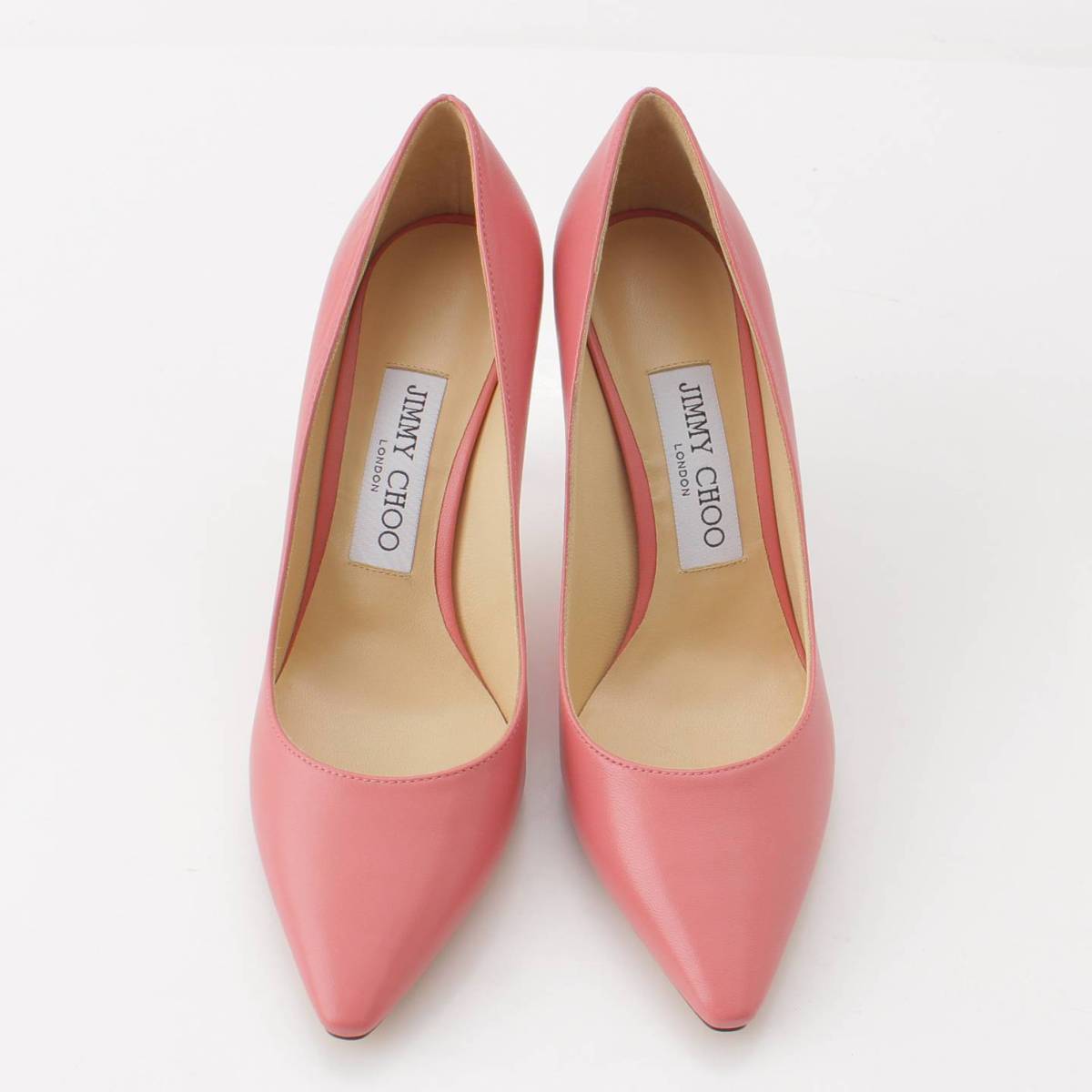 [Jimmy Choo] Jimmy Choo ROMY85 pointed toe kid leather pumps ROMY85KID pink 35 1/2 unused [Used] [Authenticated and guaranteed authentic] 200282