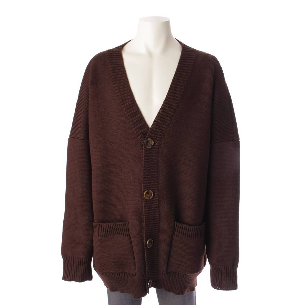 [Vetements] VETEMENTS 18AW Oversized Thick Cardigan WAH18KN3 Brown XS [Used] [Authenticated and Guaranteed Authentic] 201446