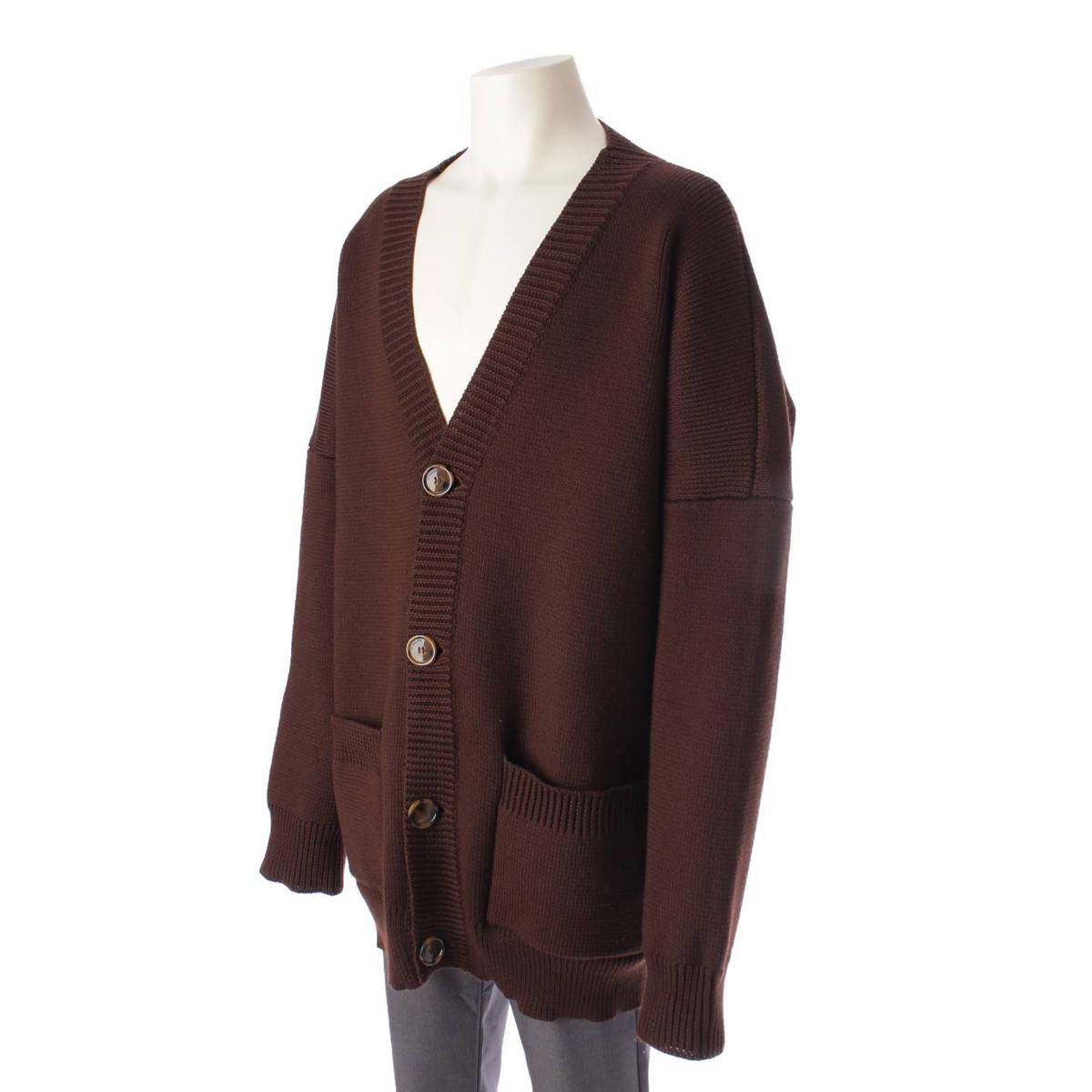 [Vetements] VETEMENTS 18AW Oversized Thick Cardigan WAH18KN3 Brown XS [Used] [Authenticated and Guaranteed Authentic] 201446