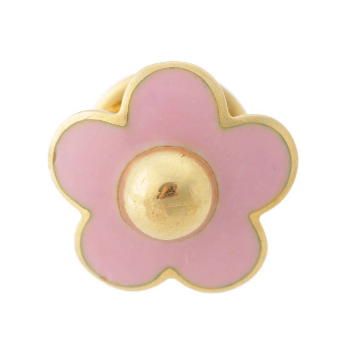 [PonteVecchio] PonteVecchio Flower Lapel Pin Brooch 750YG K18 Pink Total weight 5.1g [Used] [Authenticated and Guaranteed Authentic] 201502