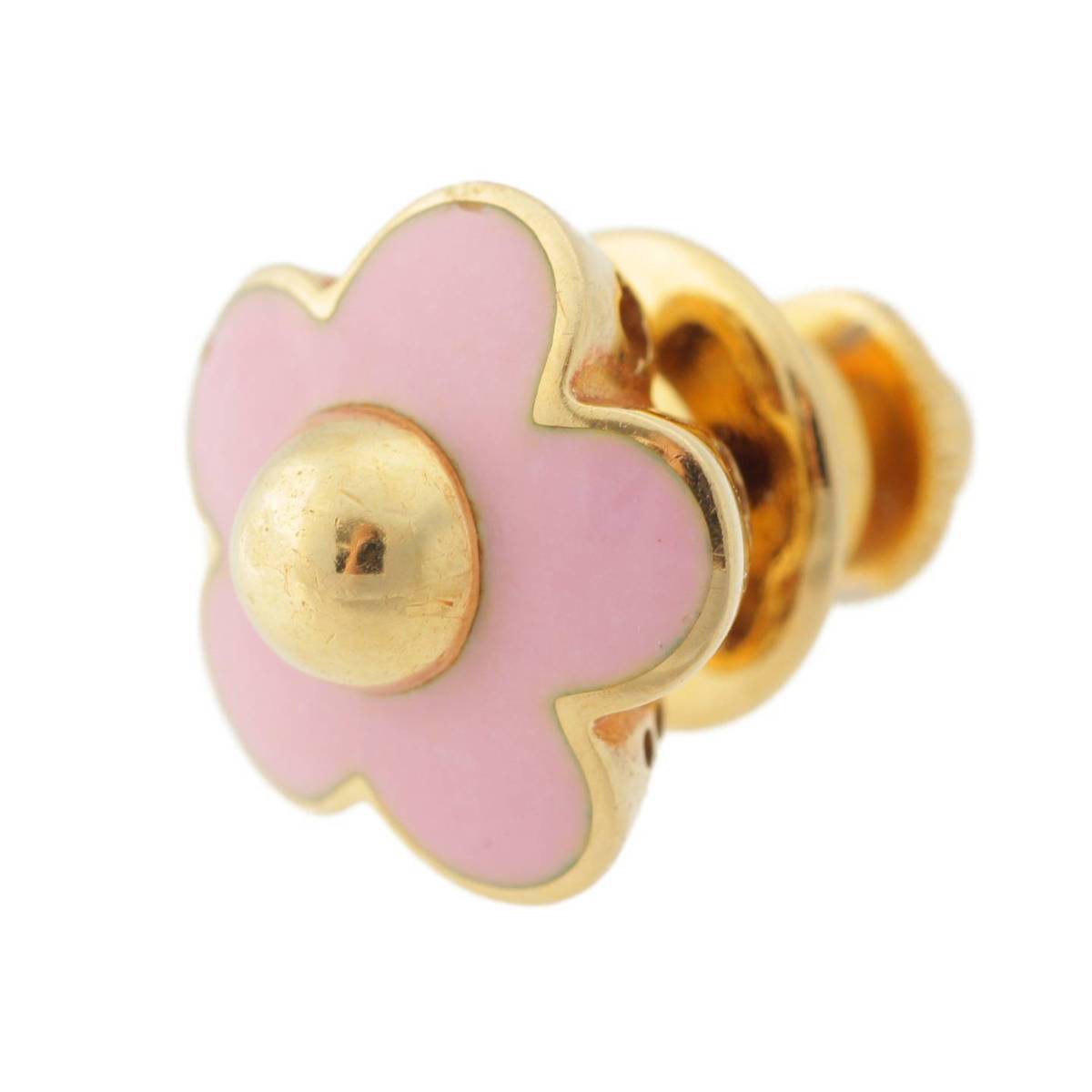 [PonteVecchio] PonteVecchio Flower Lapel Pin Brooch 750YG K18 Pink Total weight 5.1g [Used] [Authenticated and Guaranteed Authentic] 201502