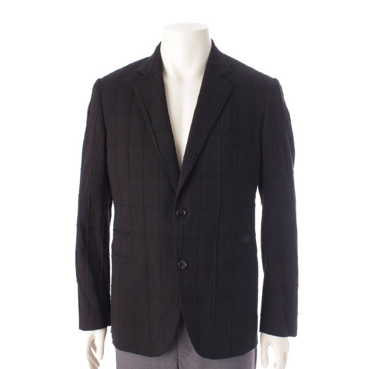 [Hermes] Hermes Men's Cotton Tailored Jacket 844100H8 Black 48 [Used] [Authenticated and Guaranteed Authentic] 202741