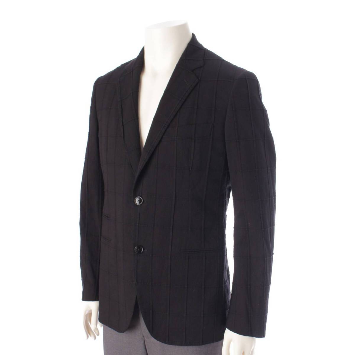 [Hermes] Hermes Men's Cotton Tailored Jacket 844100H8 Black 48 [Used] [Authenticated and Guaranteed Authentic] 202741