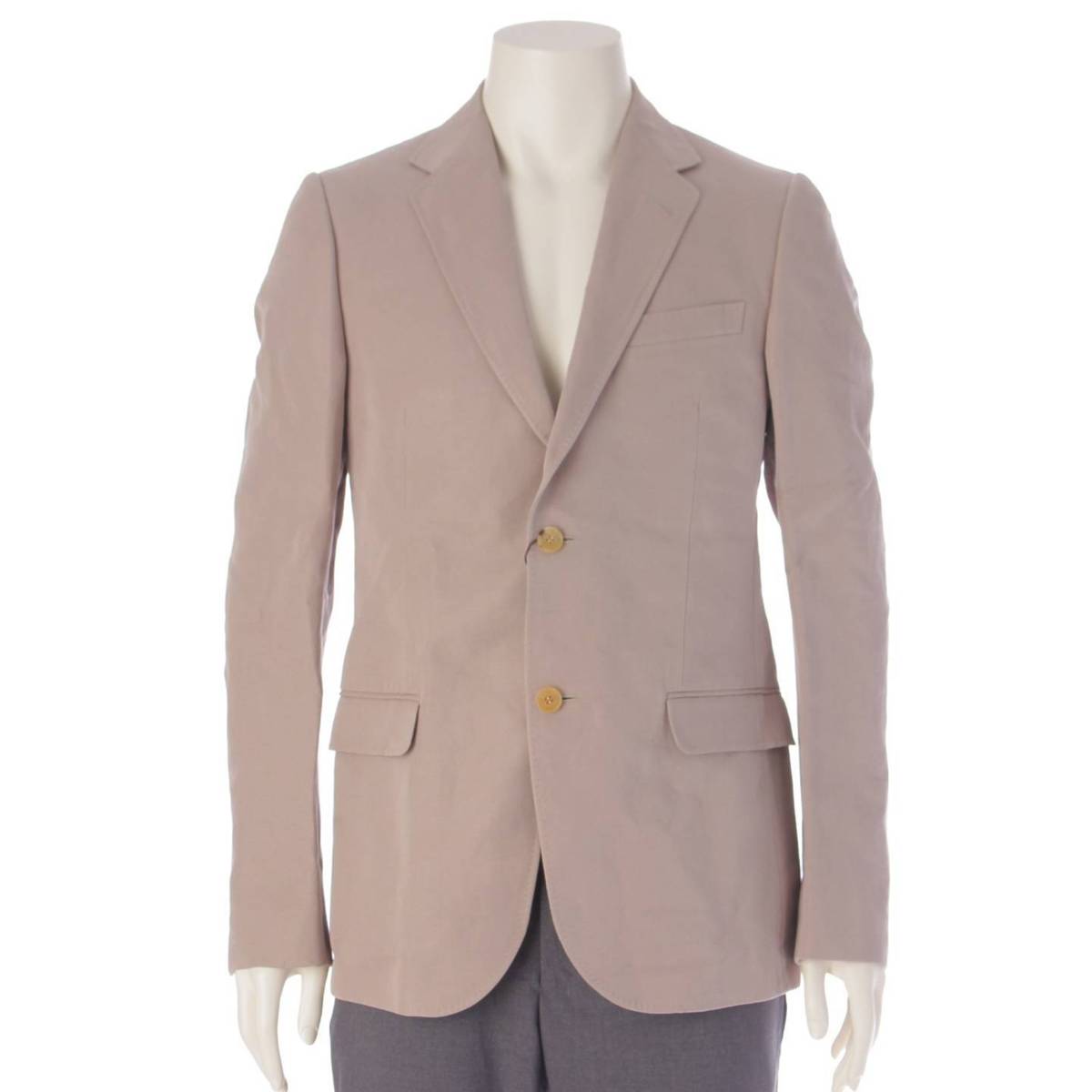 [Gucci] Gucci Men's Cotton Diamante Tailored Jacket 19VFF0 Beige 46R Unused [Used] [Authenticated/Genuine Product Guaranteed] 203611