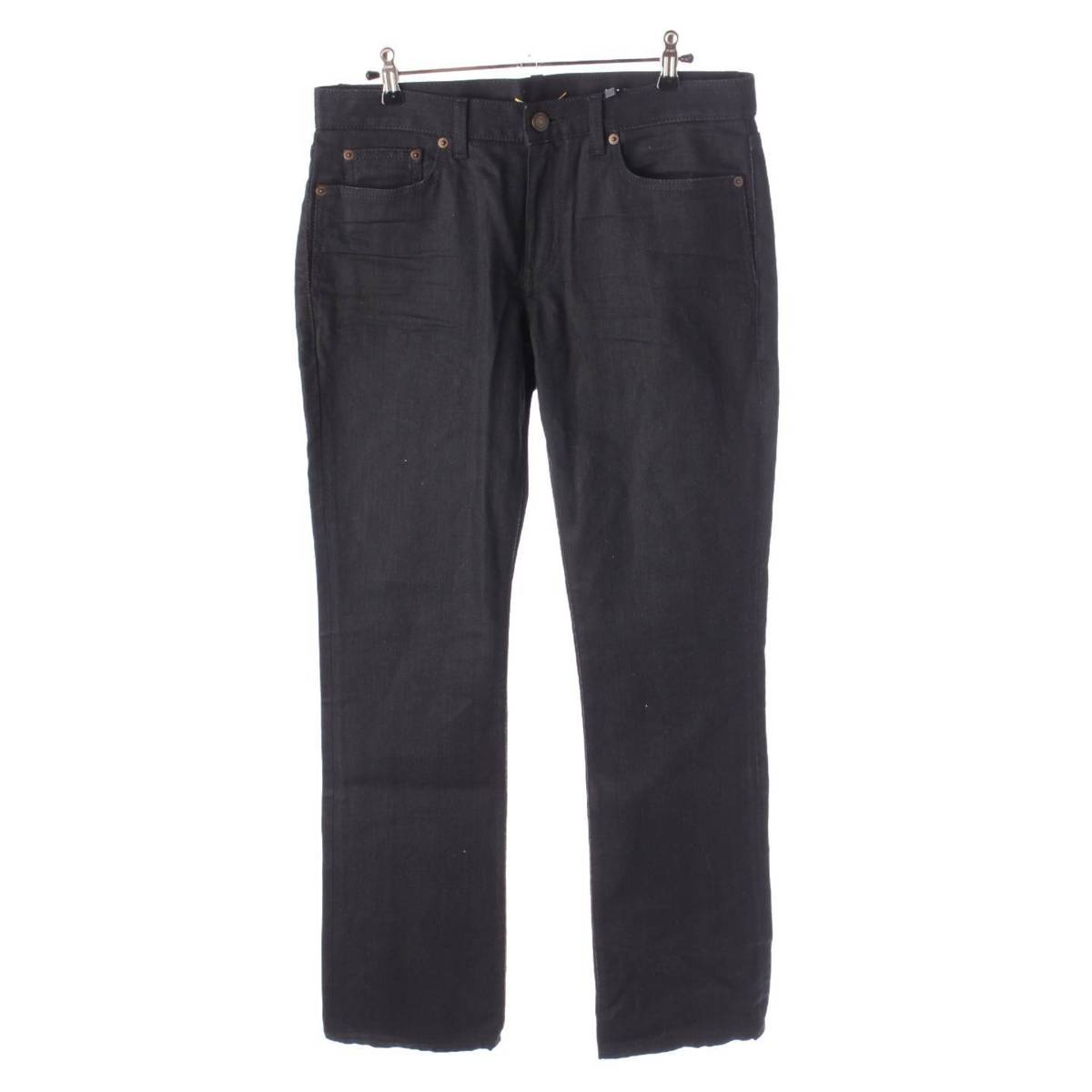 [Saint Laurent] SAINT LAURENT 2018 Logo Button Denim Pants Jeans Bottoms 535317 Black Size 30 Unused [Used] [Authenticated/Genuine Product Guaranteed] 203995