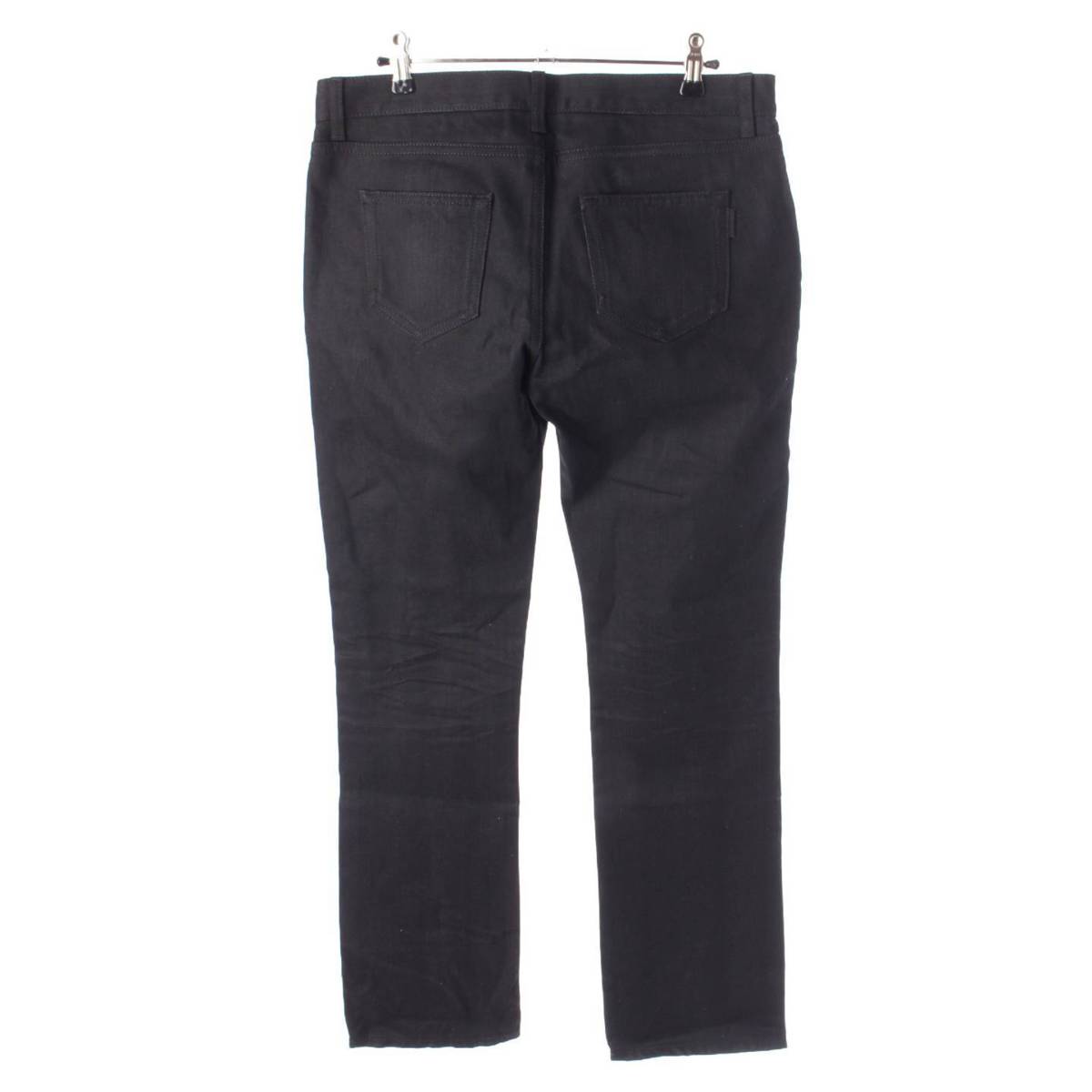 [Saint Laurent] SAINT LAURENT 2018 Logo Button Denim Pants Jeans Bottoms 535317 Black Size 30 Unused [Used] [Authenticated/Genuine Product Guaranteed] 203995