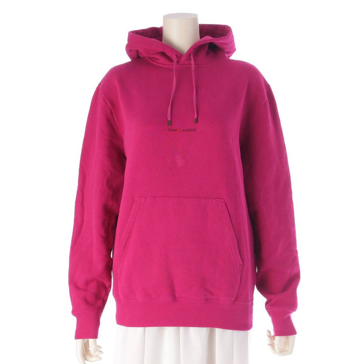 [Saint Laurent] SAINT LAURENT 21 Logo Hoodie Cotton Parka Top 666164 Purple XS [Used] [Authenticated and Guaranteed Authentic] 203999