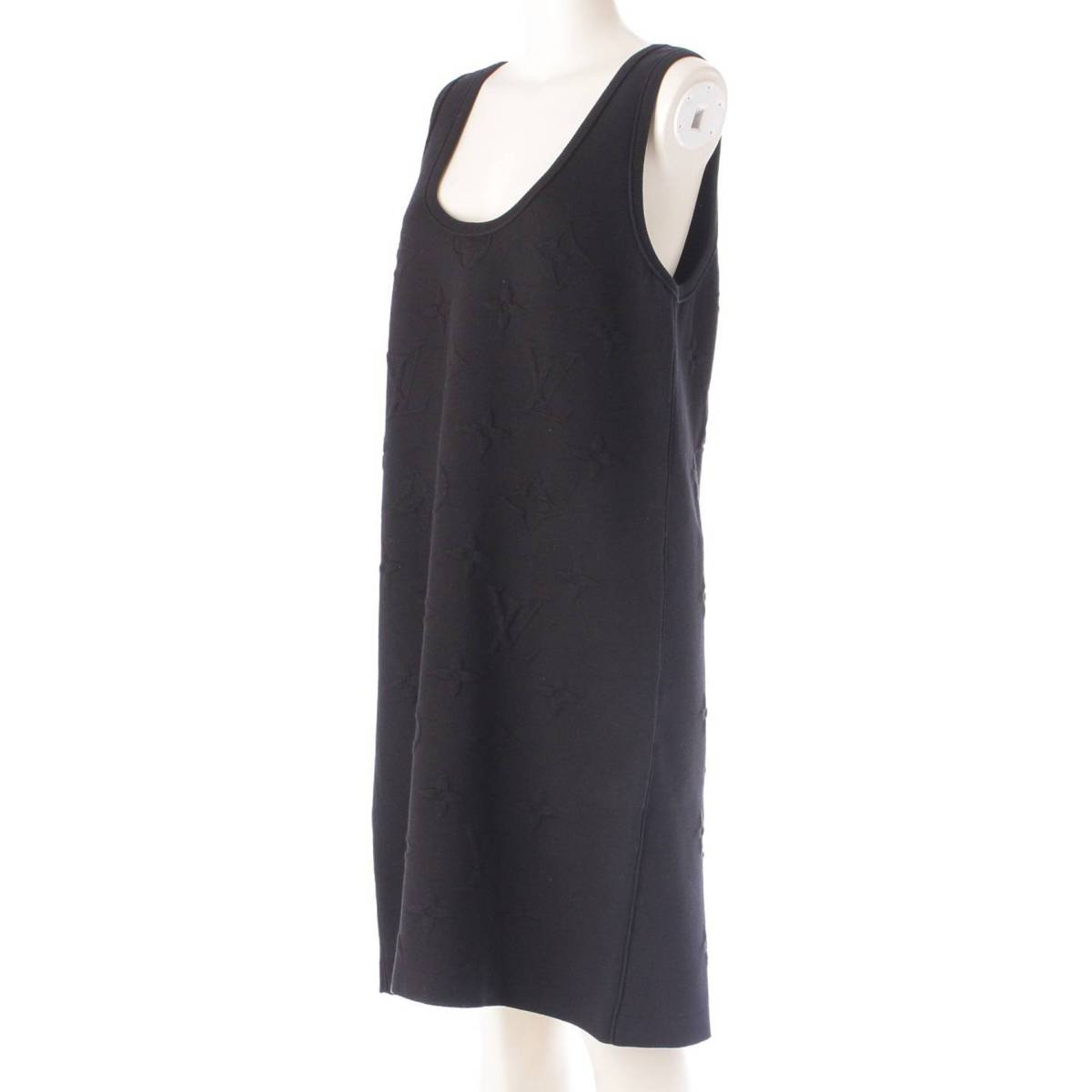 [Louis Vuitton] Louis Vuitton 22 3D Monogram Tank Top Sleeveless One Piece Dress Black M [Used] [Authenticated and Guaranteed Authentic] 204241