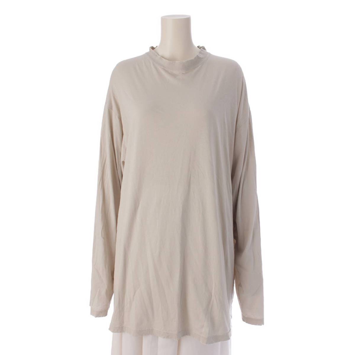 [Balenciaga] Balenciaga 23Stainless Steel Logo Cotton Distressed Long Sleeve T-Shirt Cut and Sewn 739783 Gray L [Used] [Authenticated and Guaranteed Authentic] 204317