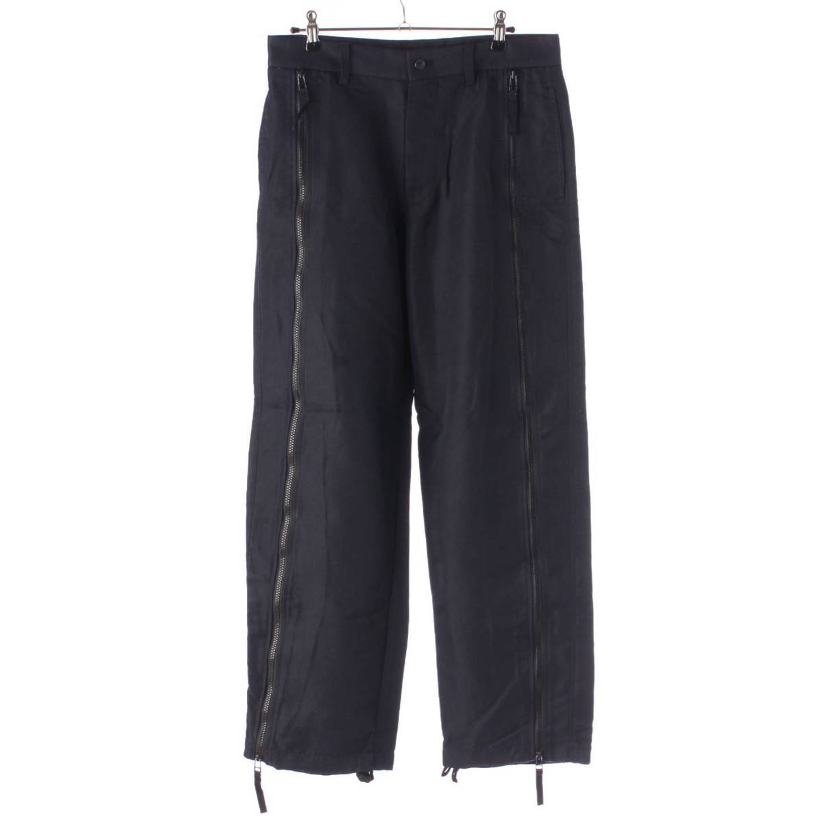 [Issey Miyake] Issey Miyake Men 00 Stainless Steel Men's Zip Nylon Parachute Pants Navy M [Used] [Authenticated and Guaranteed Authentic] 205105