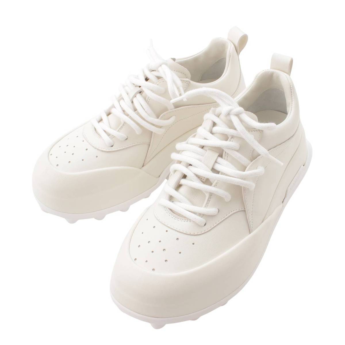 [Jil Sander] Jil Sander Sporty Leather Sneakers J32WS0040P6244102 White 38 [Used] [Authenticated and Guaranteed Authentic] 205165
