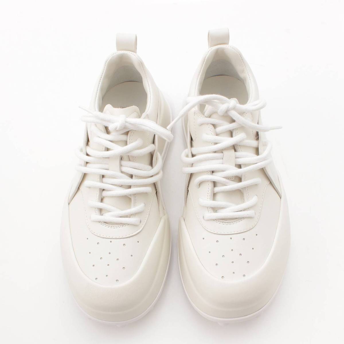 [Jil Sander] Jil Sander Sporty Leather Sneakers J32WS0040P6244102 White 38 [Used] [Authenticated and Guaranteed Authentic] 205165