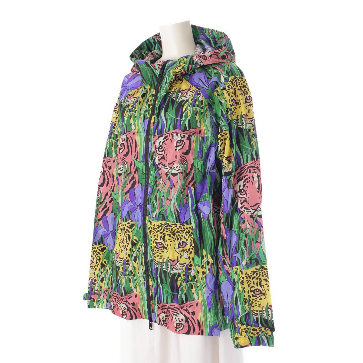 [Gucci] Gucci Animal Pattern Tiger Nylon Jacket Blouson Parka 576968 Multicolor 38 [Used] [Authenticated and Guaranteed Authentic] 205304