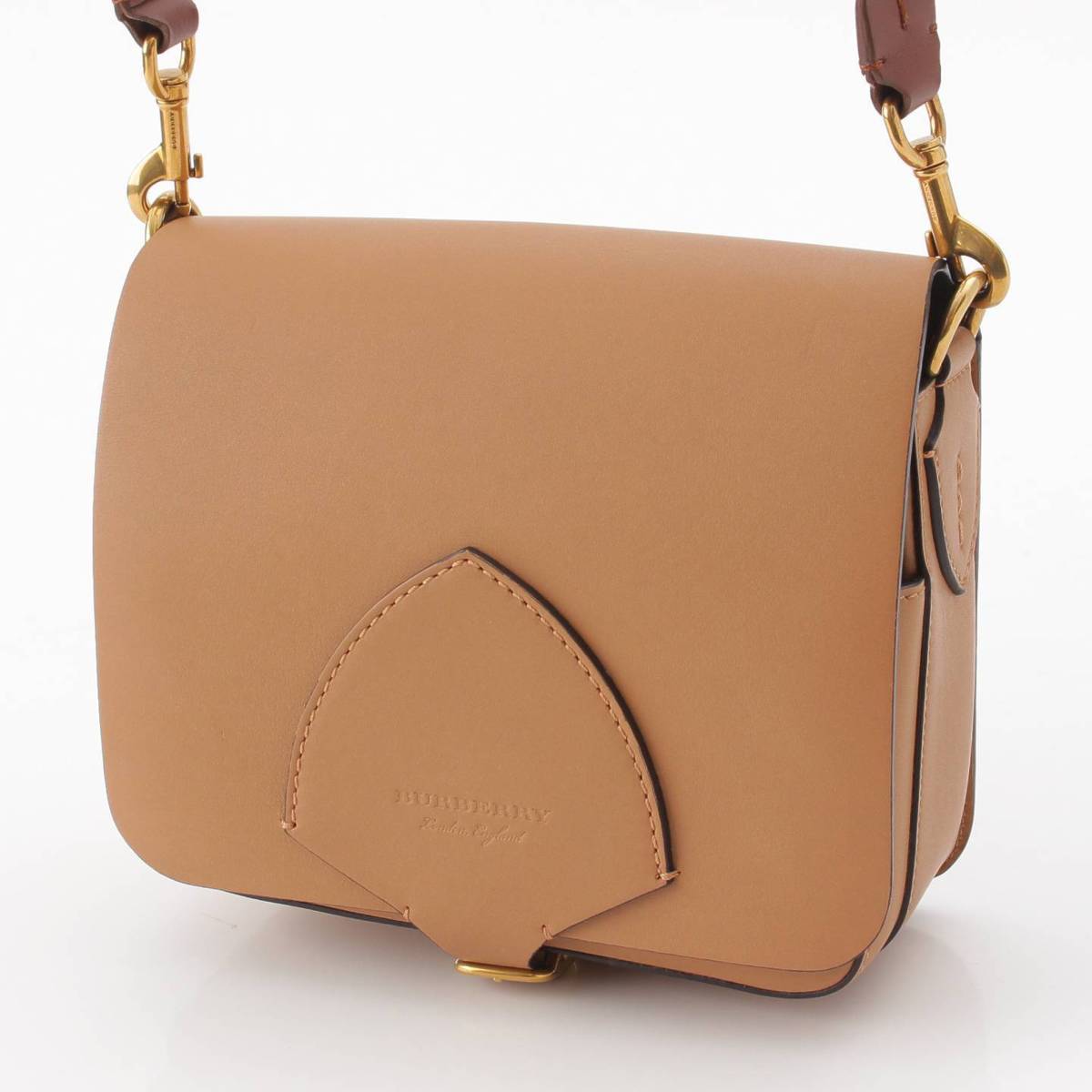 [Burberry] Burberry London Logo Leather Shoulder Bag Brown [Used] [Authenticated and Guaranteed Authentic] 205657