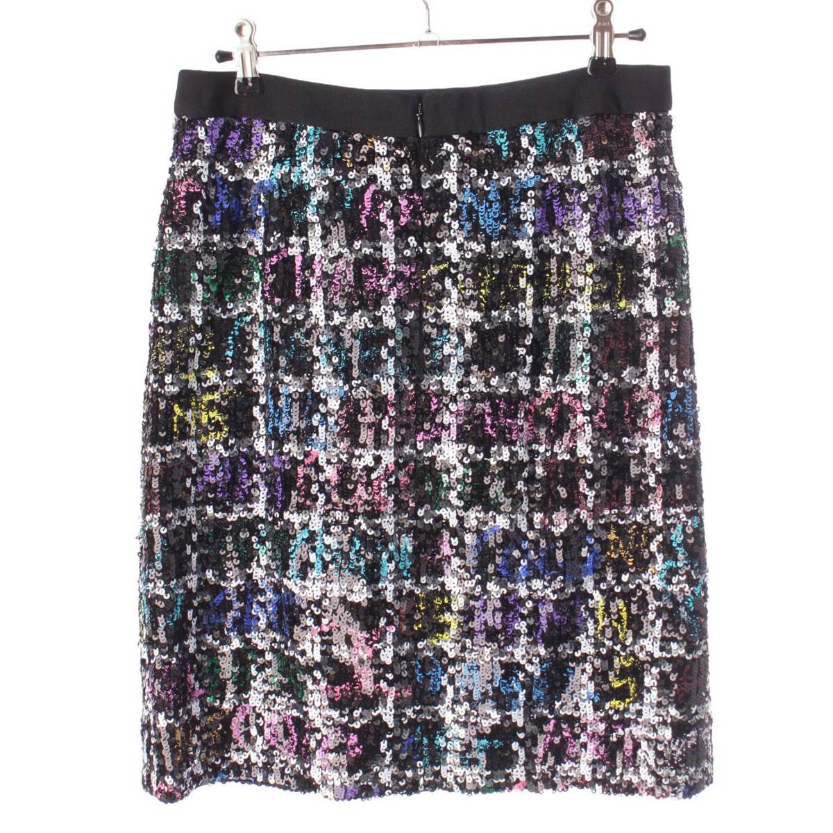 [Chanel] Chanel 22A COCO Mark COCO logo sequin skirt P73122 Rainbow 36 Unused [Used] [Authenticated and genuine product guaranteed] 205756