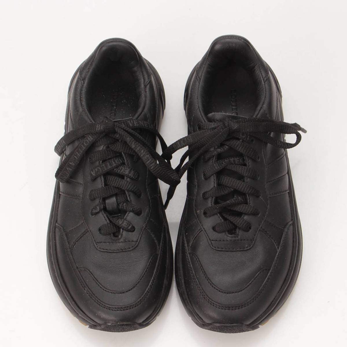 [Bottega Veneta] Bottega Veneta Speedster Low Cut Leather Sneakers 584397 Black 36 1/2 [Used] [Authenticated and Guaranteed Authentic] 205948