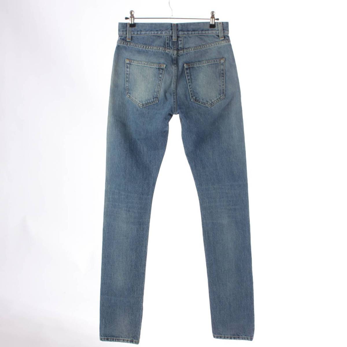 [Saint Laurent] SAINT LAURENT 2016 Men's Denim Jeans Skinny Distressed Pants 410113 Indigo 27 [Used] [Authenticated and Guaranteed Authentic] 205966