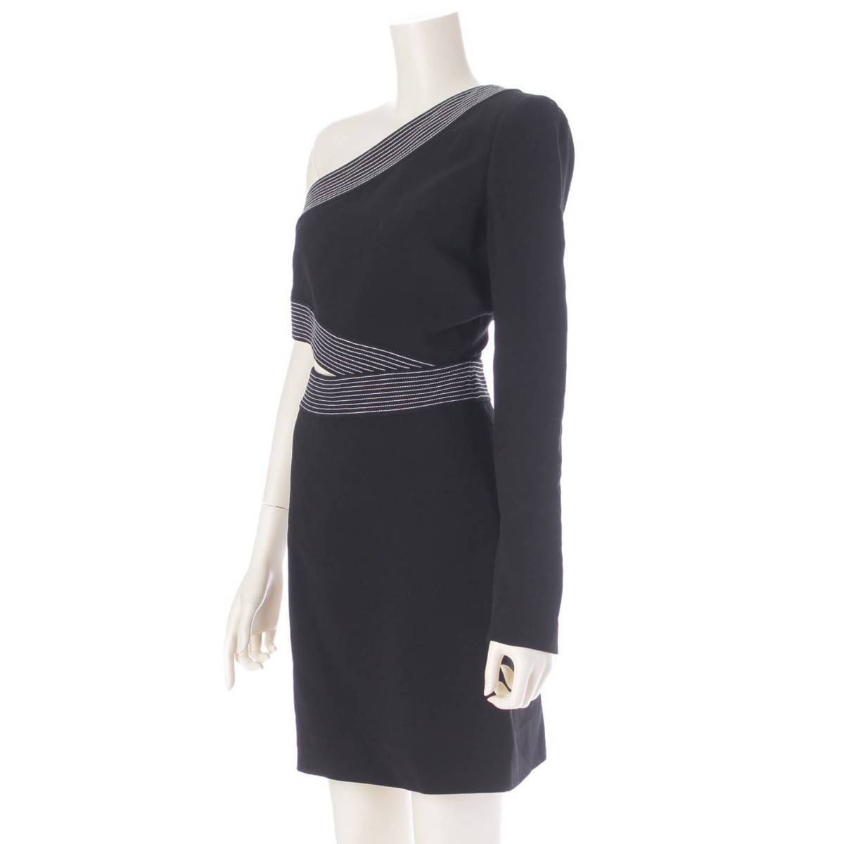 [GIVENCHY] GIVENCHY one belt cut asymmetrical one piece dress BW20K011RR black 34 [Used] [Authenticated and genuine product guaranteed] 205998