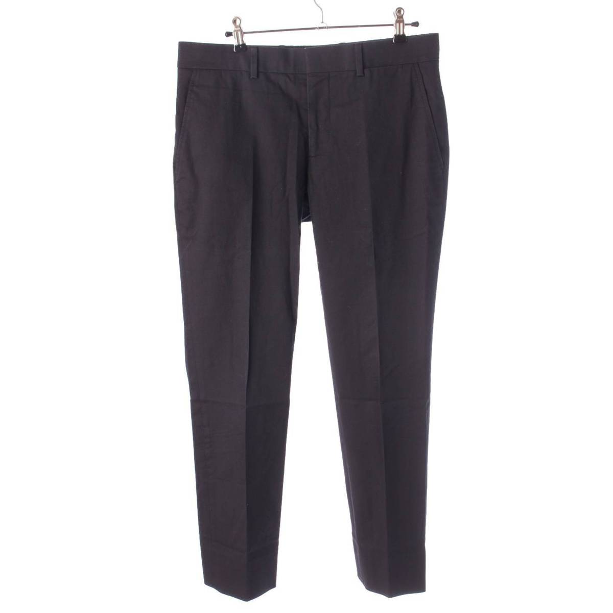 [Hermes] Hermes Men's Cotton Slacks Pants Bottoms 83520500 Black 40 [Used] [Authenticated and Guaranteed Authentic] 206469