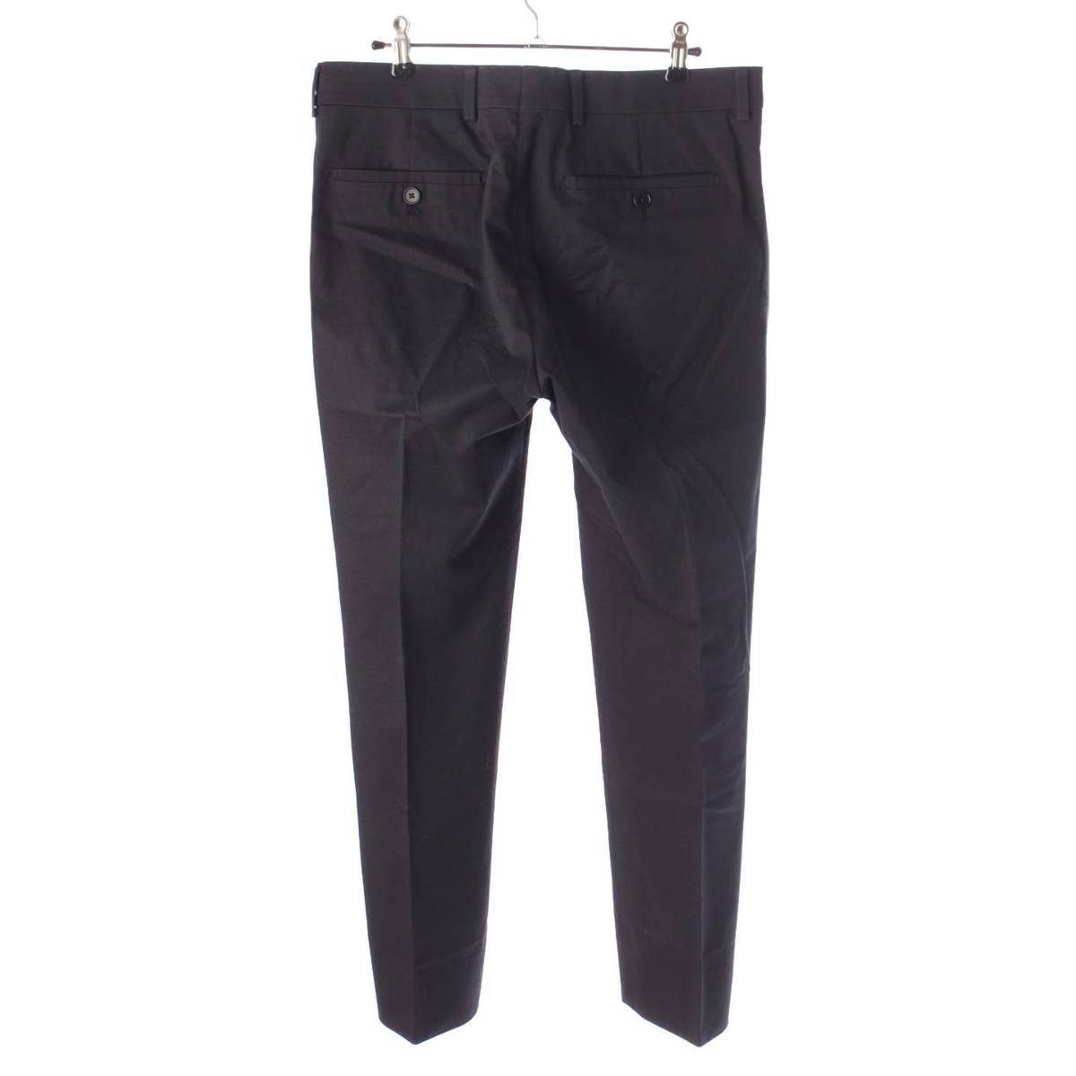 [Hermes] Hermes Men's Cotton Slacks Pants Bottoms 93500000 Black Size 40 [Used] [Authenticated and Guaranteed Authentic] 206476