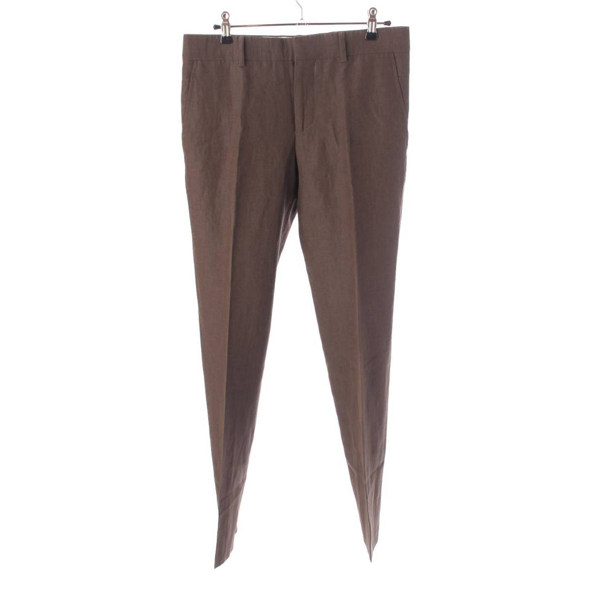 [Hermes] Hermes Men's Wool Linen Slacks Pants Bottoms 63521000 Brown 38 [Used] [Authenticated and Guaranteed Authentic] 206478
