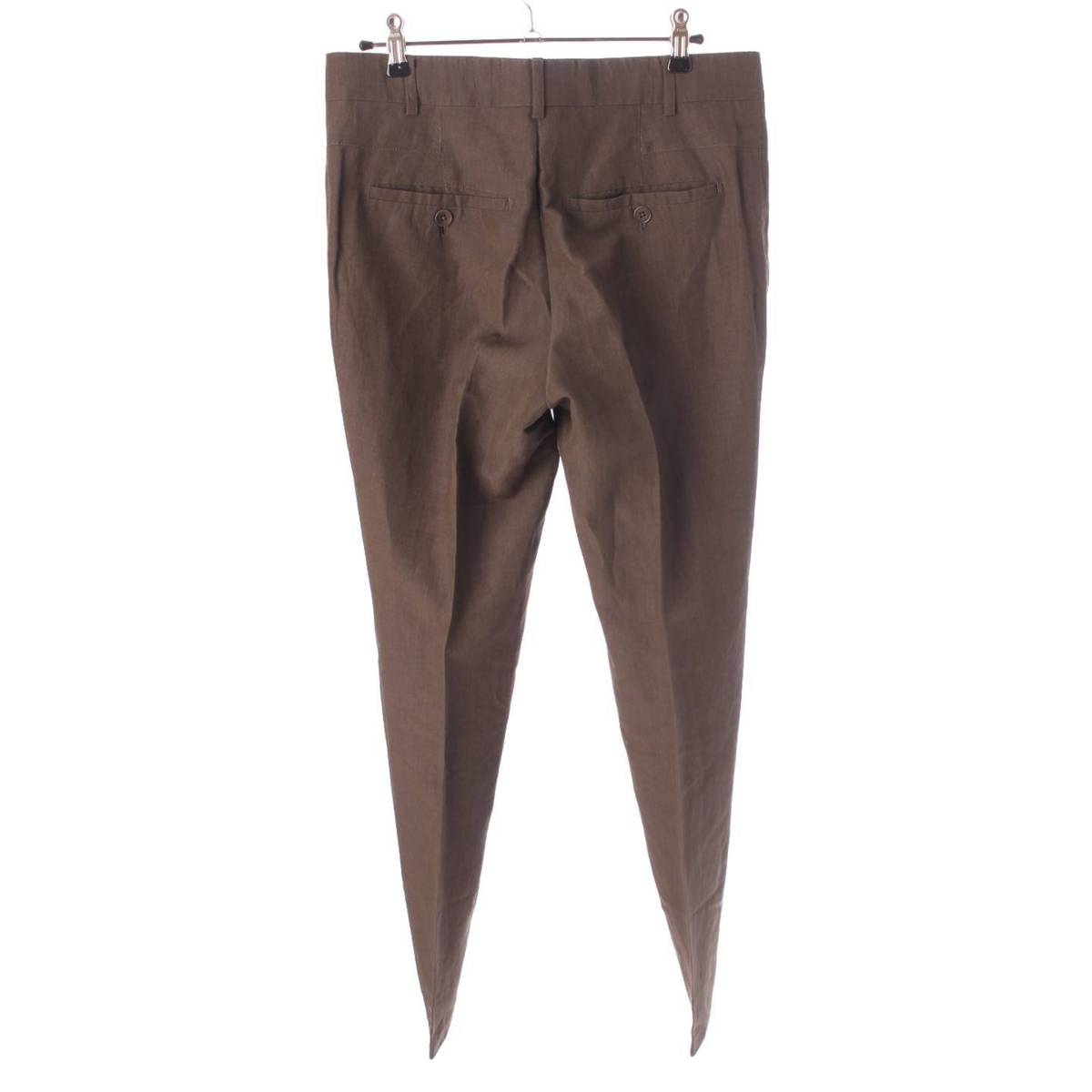 [Hermes] Hermes Men's Wool Linen Slacks Pants Bottoms 63521000 Brown 38 [Used] [Authenticated and Guaranteed Authentic] 206478