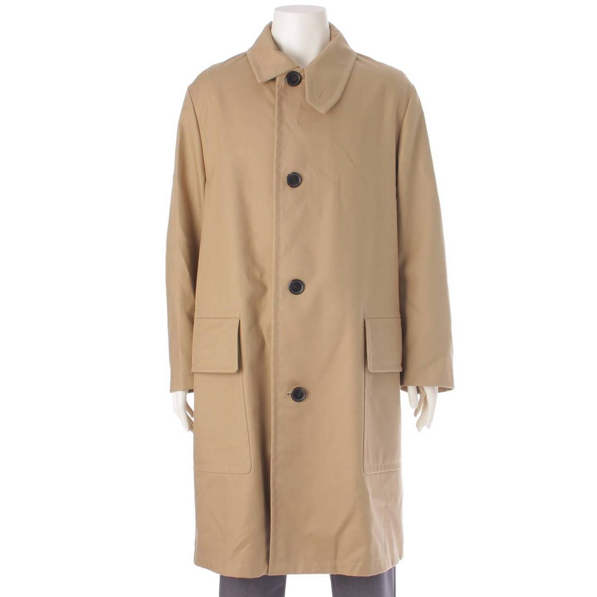 [Hermes] Hermes Men's 2020 Trench Coat Long Coat Jacket PT9436 Beige 48 [Used] [Authenticated and Guaranteed Authentic] 206489