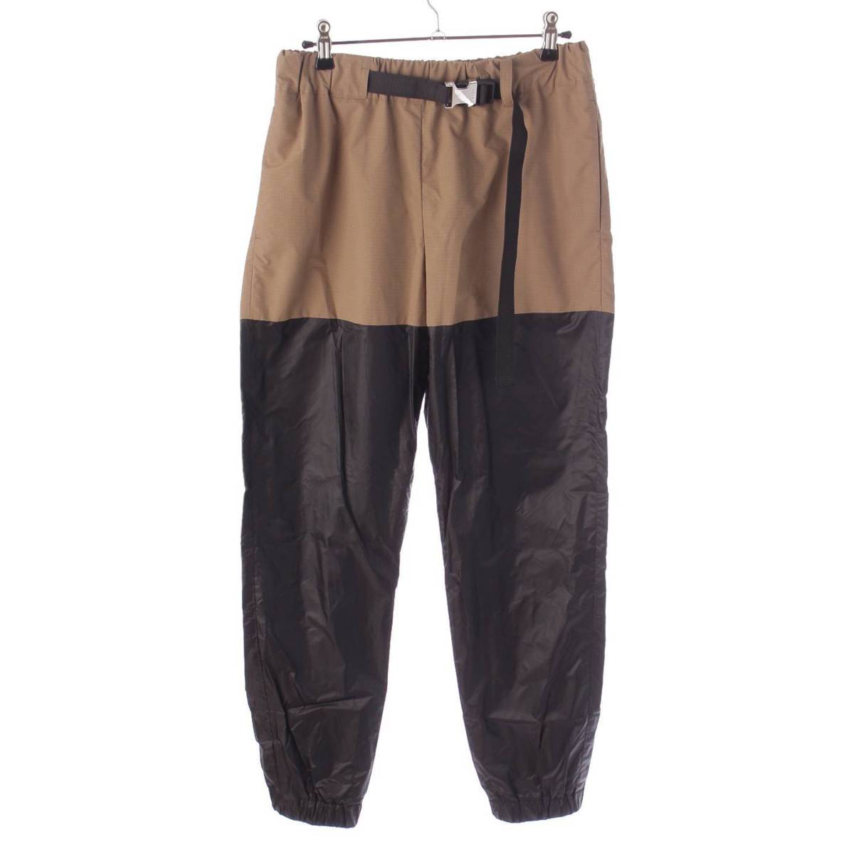 [Sacai] sacai 22 Bicolor Polyester Pants Bottoms 06369 Beige x Black 1 [Used] [Authenticated and Guaranteed Authentic] 206522