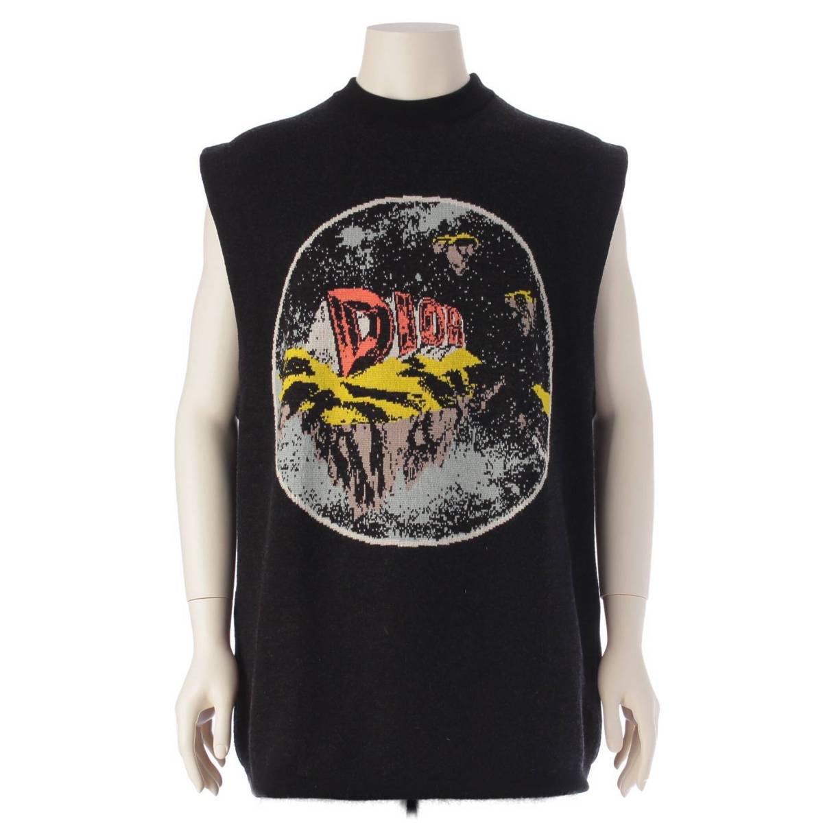 Christian Dior Cashmere Wool CD Astero Dior Knit Best 393M664AT693 black S