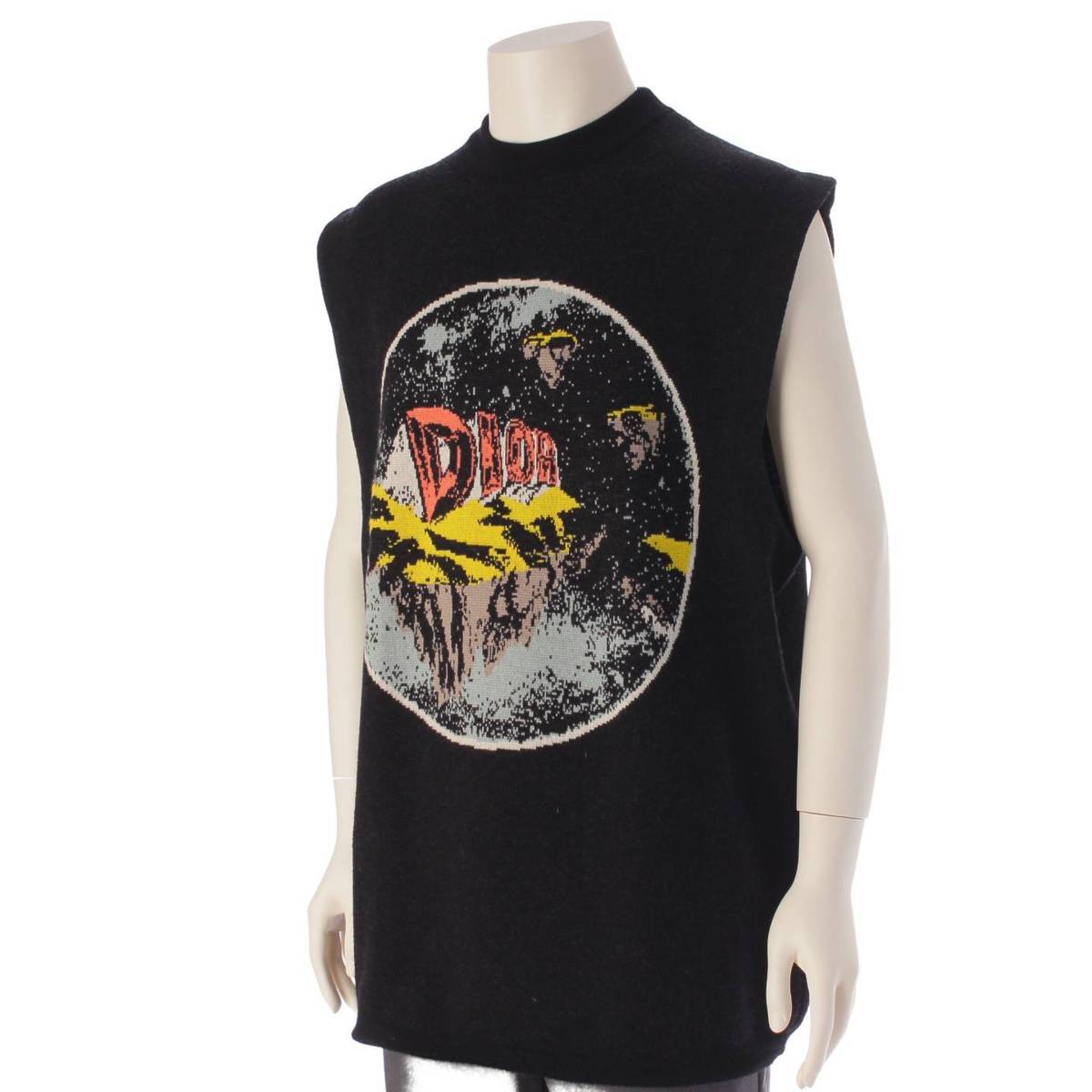 Christian Dior Cashmere Wool CD Astero Dior Knit Best 393M664AT693 black S