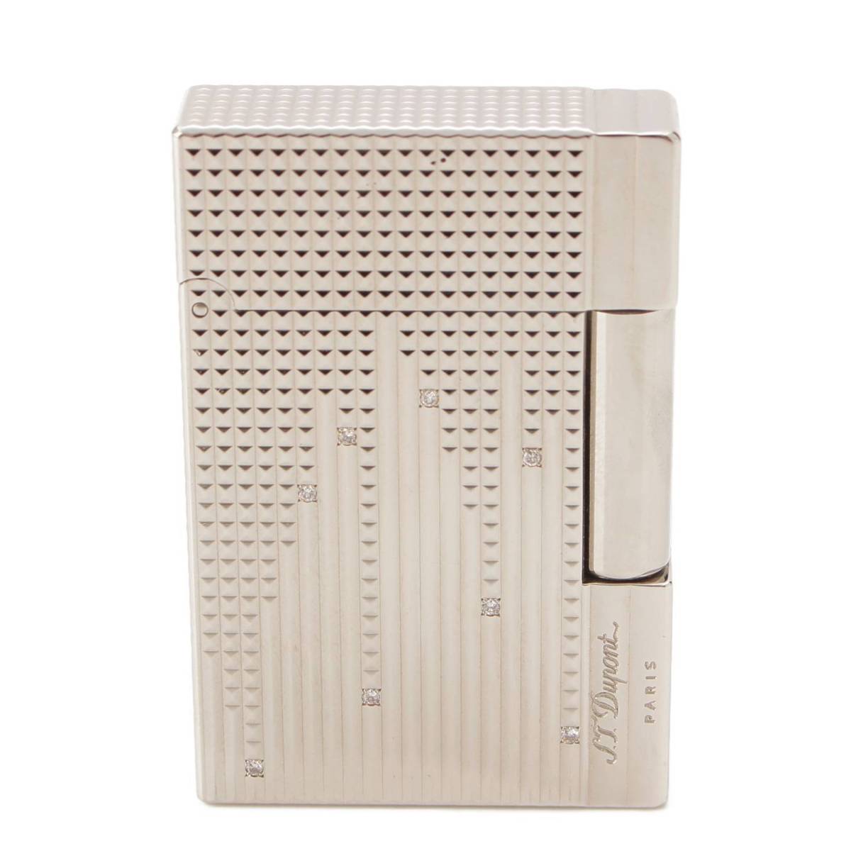 [DuPont] STDupont 2005 World Limited 1952 pieces Diamond Drops Gatsby Gaslighter Silver [Used] [Authenticated and Guaranteed Authentic] 206807