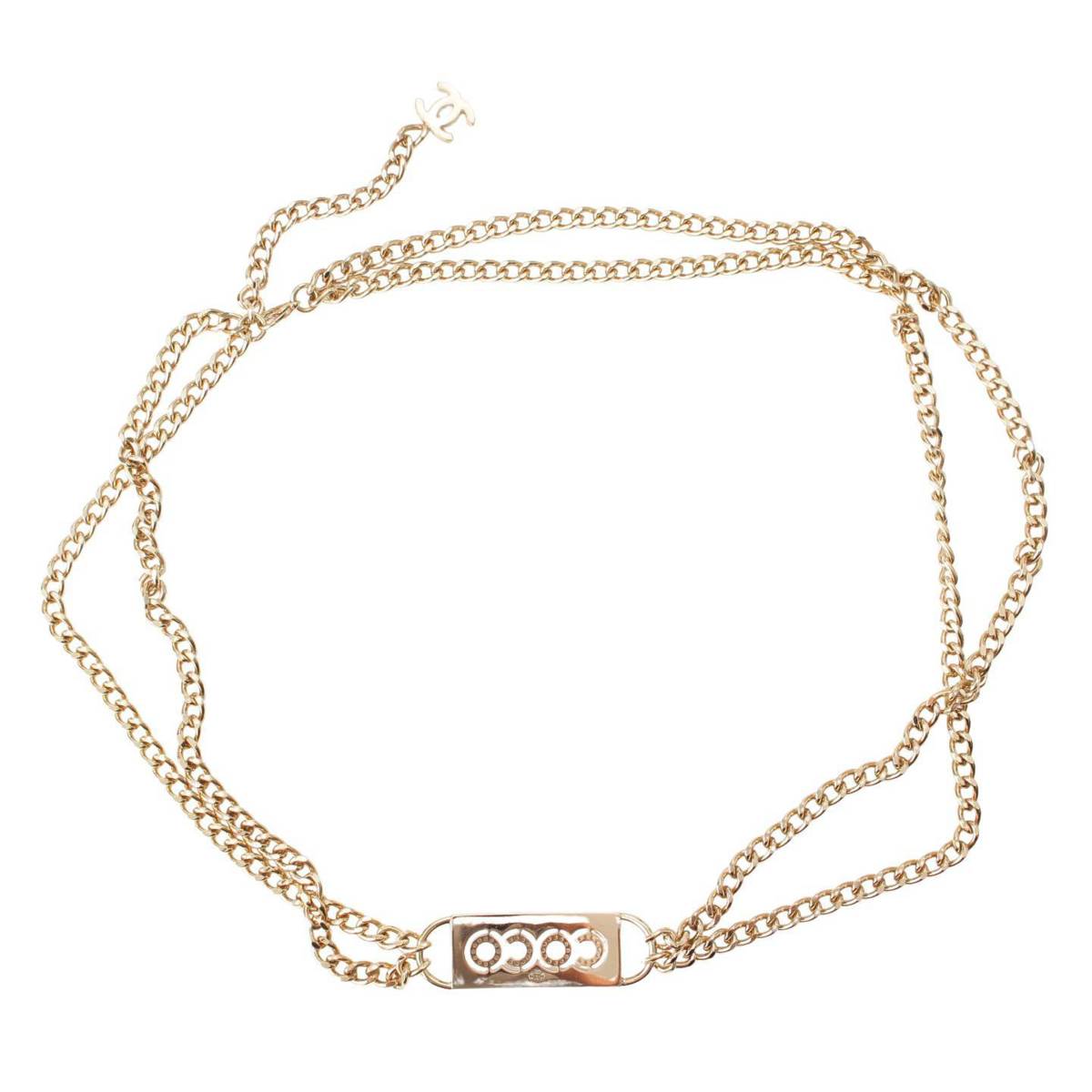 [Chanel] Chanel 02P COCO With logo punched chain belt Gold [Used] [Authenticated and genuine product guaranteed] 207056