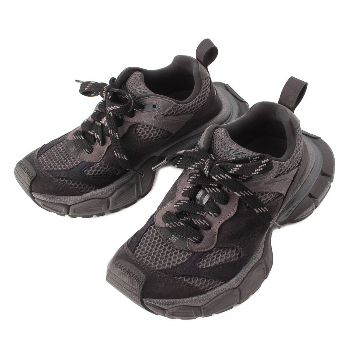 [Balenciaga] Balenciaga 3XL Three XL Low Cut Sneakers Shoes Black 36 [Used] [Authenticated and Guaranteed Authentic] 207112