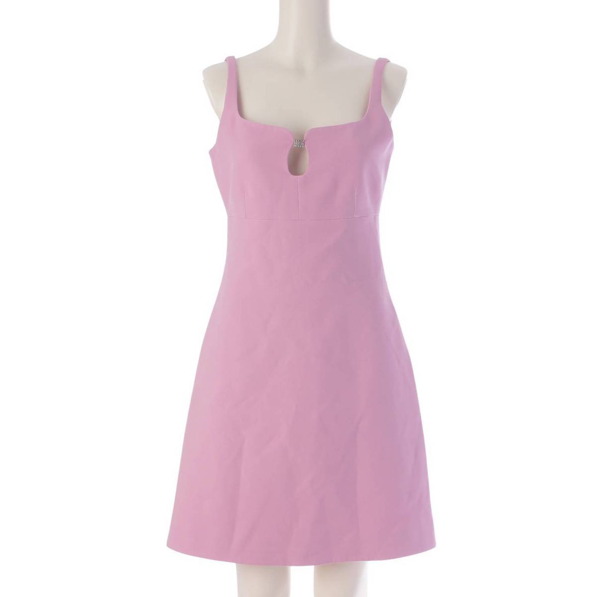 [Gucci] Gucci G logo stone silk blend camisole sleeveless mini dress pink size 36 [Used] [Authenticated and genuine product guaranteed] 207383